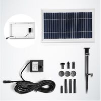 Solar pump 10W - water pump with solar panel no battery submersible 5m cable up to 1.5m lift at max light - 0