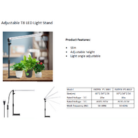 Kitchen Bench Grow light -60cm LED bar 10w with stand - 0