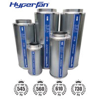 HyperFan Silenced 150mm 450mm long - 535cu mtr/hr - full speed adjustable - 0