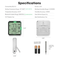 Vivosun Aerolab Bluetooth Thermometer, Hygrometer and VPD Sensor Including External Prove! - 0