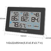 Digital Thermometer and Hygrometer, with remote sensor - thermostat with humidity wireless station - Baldr - 0