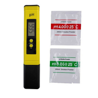 pH meter - yellow budget model - test liquids with manual calibration - 0