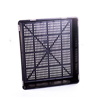 Black gridded tray 350x295x50 - with gridded mesh holes drainage - suit single Vent lids and microgreens  p32 - 0