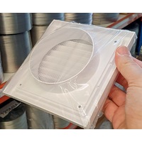 wall grille for fan duct 150mm white - Allvent external wall grille wall vent - 0