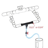 Venturi with 1/2inch thread for Aeration or liquid injection 1/2 thread with 6mm takeoff  - fittings not included - 1