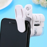 Mini 60x Microscope clip on for smart phone with LED - loupe magnifying magnifier - 1