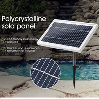 Solar pump 10W - water pump with solar panel no battery submersible 5m cable up to 1.5m lift at max light - 2