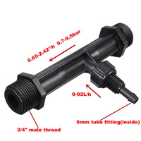 Venturi with 1/2inch thread for Aeration or liquid injection 1/2 thread with 6mm takeoff  - fittings not included - 2