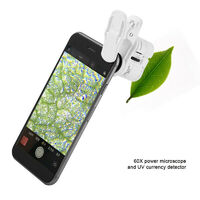 Mini 60x Microscope clip on for smart phone with LED - loupe magnifying magnifier - 2