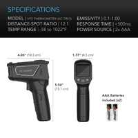 AC Infinity Leaf VPD & Temp Monitor - Handheld Environmental Thermometer - 4