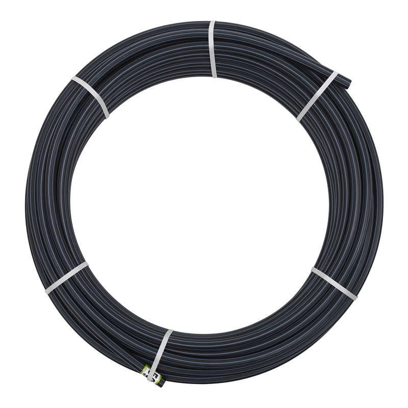 13mm stiff hard black poly pipe x 50m roll for garden irrigation