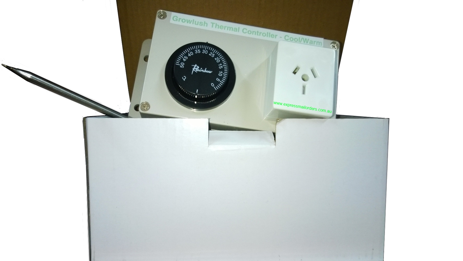 Fan and heat mat temperature controller hot/cold Growlush thermostat