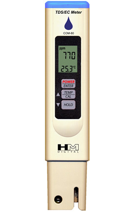 COM-80s EC/TDS Nutrient Strength Tester - Conductivity Tester - HM Digital