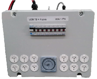 Professional 12 outlet light control board and timer with 4 live 80AMP