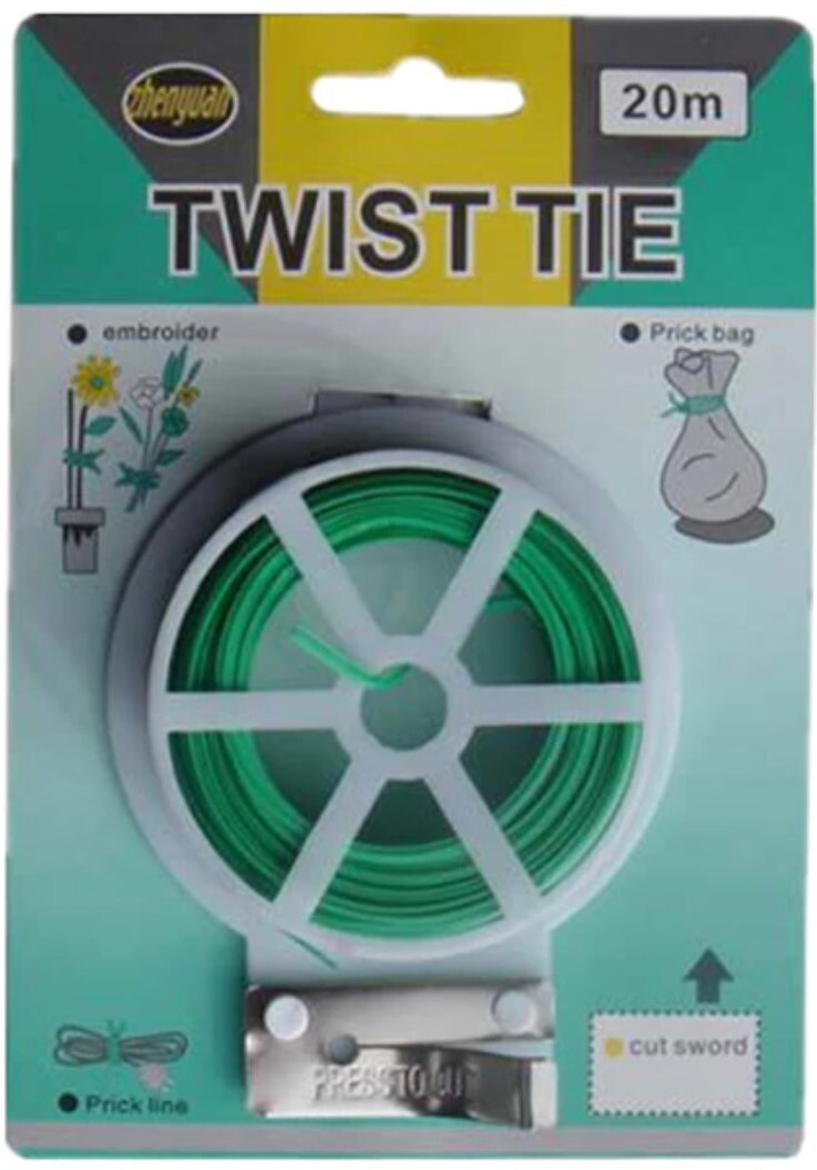 Twist Tie Roll with cutter 20m of plant support