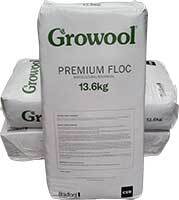 Growool Premium Floc 13.6kg bag - granulated rockwool