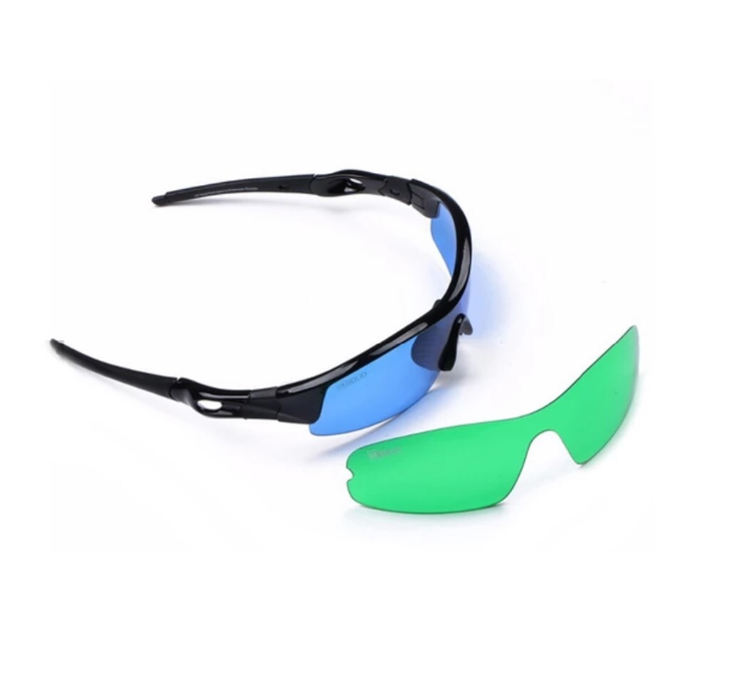 Grow light Glasses for grow rooms - blue lens for HPS - green lens for Blue red LEDs