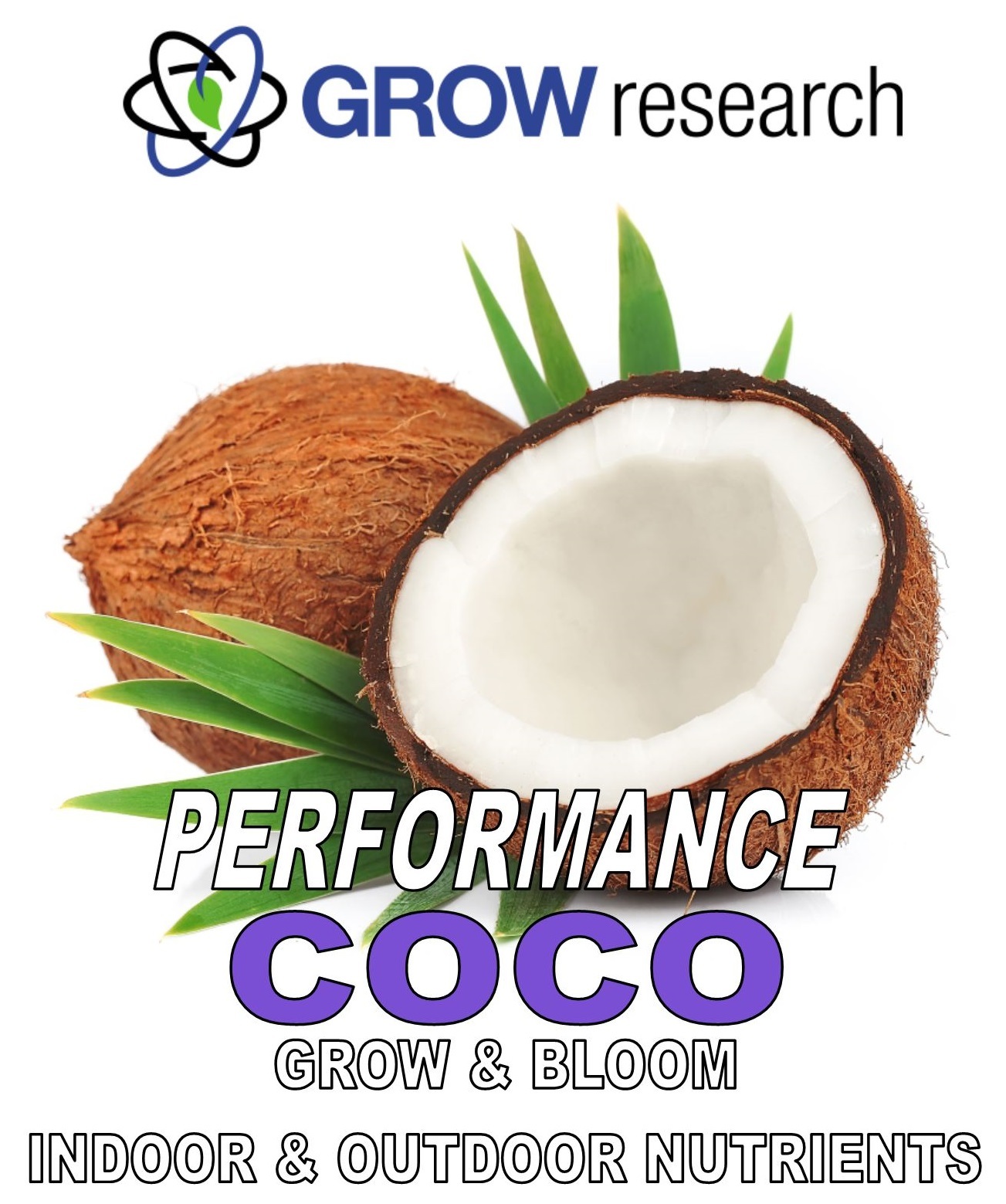 Coco 2 x 5L Grow Research Performance Coco Nutrients 2x5L =10L set