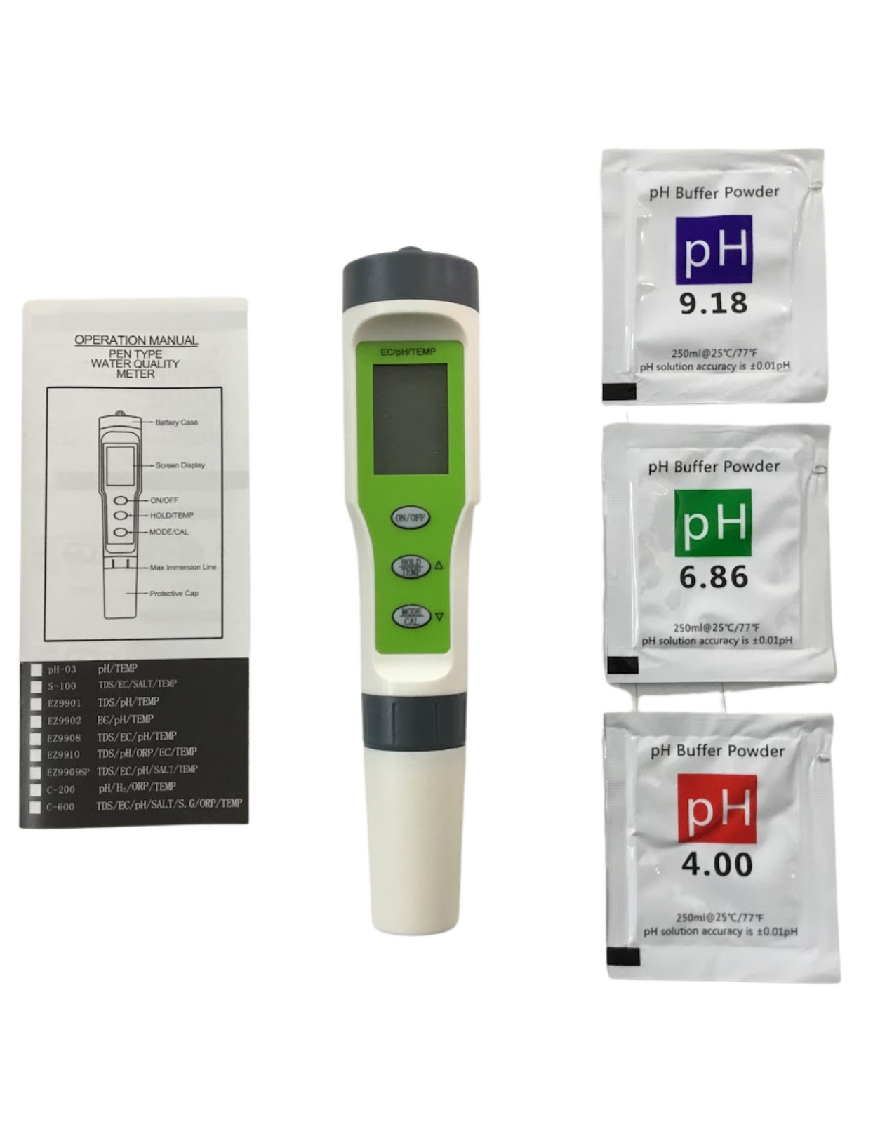 Multifunction EC/PH/TEMP nutrient tester pH Meter for Hydroponics