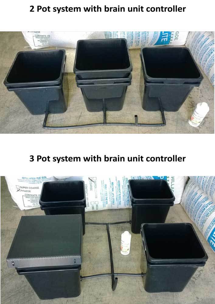 2 Pot Network System - includes Control Unit - 2 x Growing Cells - Perlite and Fittings