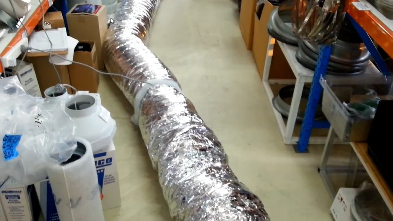 Connecting the ducting to the fan