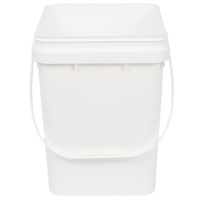 10L square pail white - pail only 230x230x300h - c10