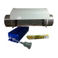 Long Cool Tube 600W Lumatek Ballast GE lamp - silver reflector (or white if unavailable)