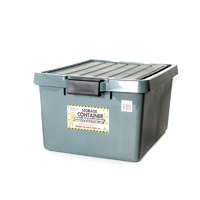 28L stashaway crate with lid black xp6