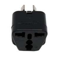 Travel Adaptor - Adapter to change a round earth pin plug to flat earth pin used for Fluro CFL lamps - lighting reflector adaptor