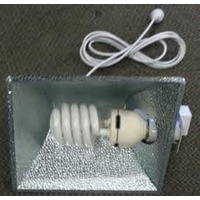 Max-Lite 75W kit reflector and spiral CFL lamp 340x290mm flat earth pin ready to grow
