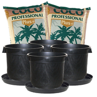 4 x 430mm Pots + Canna Coco Media Kit