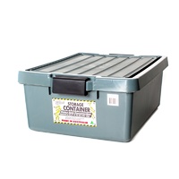 20L stashaway crate with lid black xp6