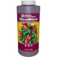 FloraMicro 946ml 3 part General Hydroponics Flora Micro 1 Quart GH