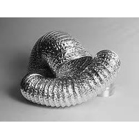 Silver Fan Duct 125mm x 5m Nude Ducting boxed silver inside silver outside