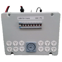 Professional 12 outlet light control board and timer with 4 live 80AMP