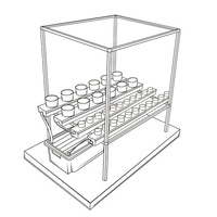 SOLAR 4 row Solo table - 1.5m long 2 rows solo100+2 rows solo150 on a stand with solar pump tank - better than NFT