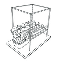 Solo stand for up to 4 channels with frame above 1m wide 1.2 long 1.6 high