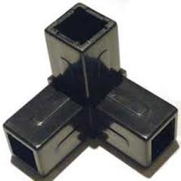 aluminium frame - 3 way plastic corner Qubelok