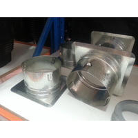 wall joiner for 150mm ducting - metal starting collar on square flange