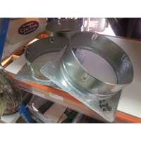 wall joiner for 250mm ducting - metal starting collar on square flange
