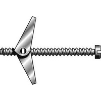 Spring toggle hook for plasterboard - each - up to 10kg rating - 3/16inch x 50mm - drill size 9/16inch or 14mm
