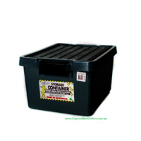 Kitab Black 15Ltr stashaway with lid - crate tank