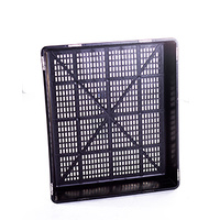 Black gridded tray 350x295x50 - with gridded mesh holes drainage - suit single Vent lids and microgreens p32
