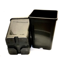 pot 183mm square black no holes