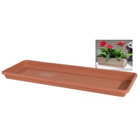 Tray for window box 500mm long terracotta colour plastic c19