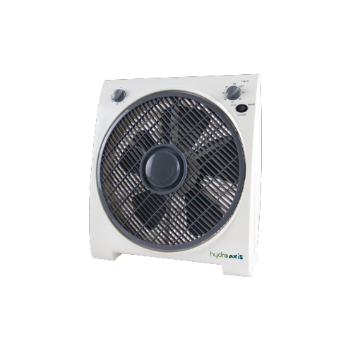 Hydroaxis 30cm Box Fan 3 Speed - rotating louvres - great for tents - Available year round