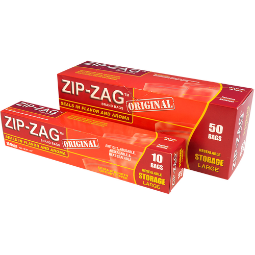 Zip-Zag small dual lock zip bag BLACK (single) 16x19cm 28g 1oz