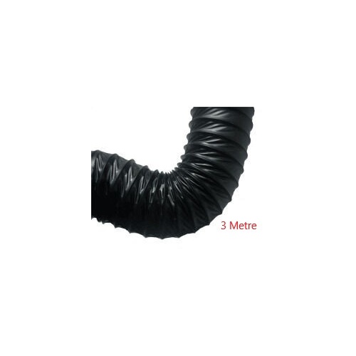 200mm Wire Core Black Ducting 3m Length