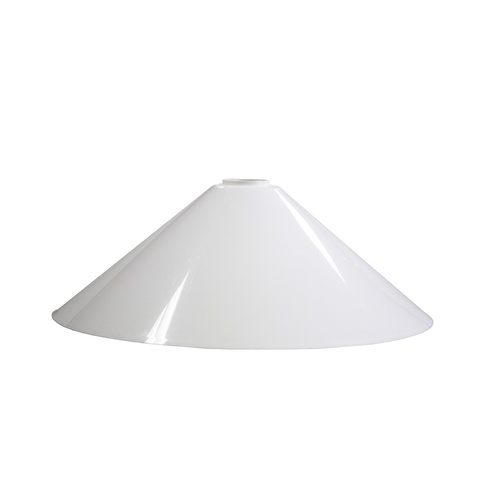 Small white conical reflector - White plastic 26cm