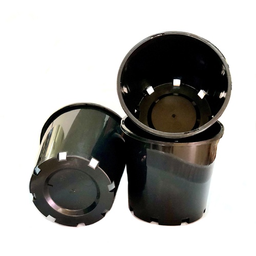 Pot 200mm, Black WITH HOLES 